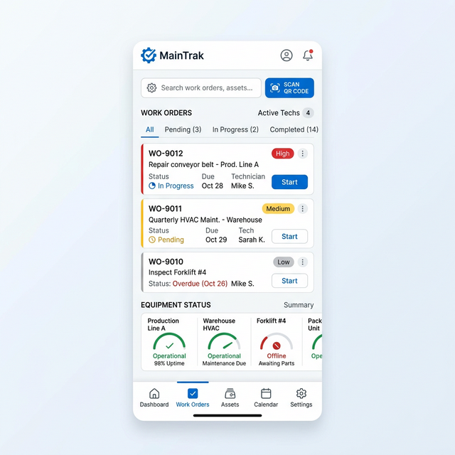 MainTrak Mobile App